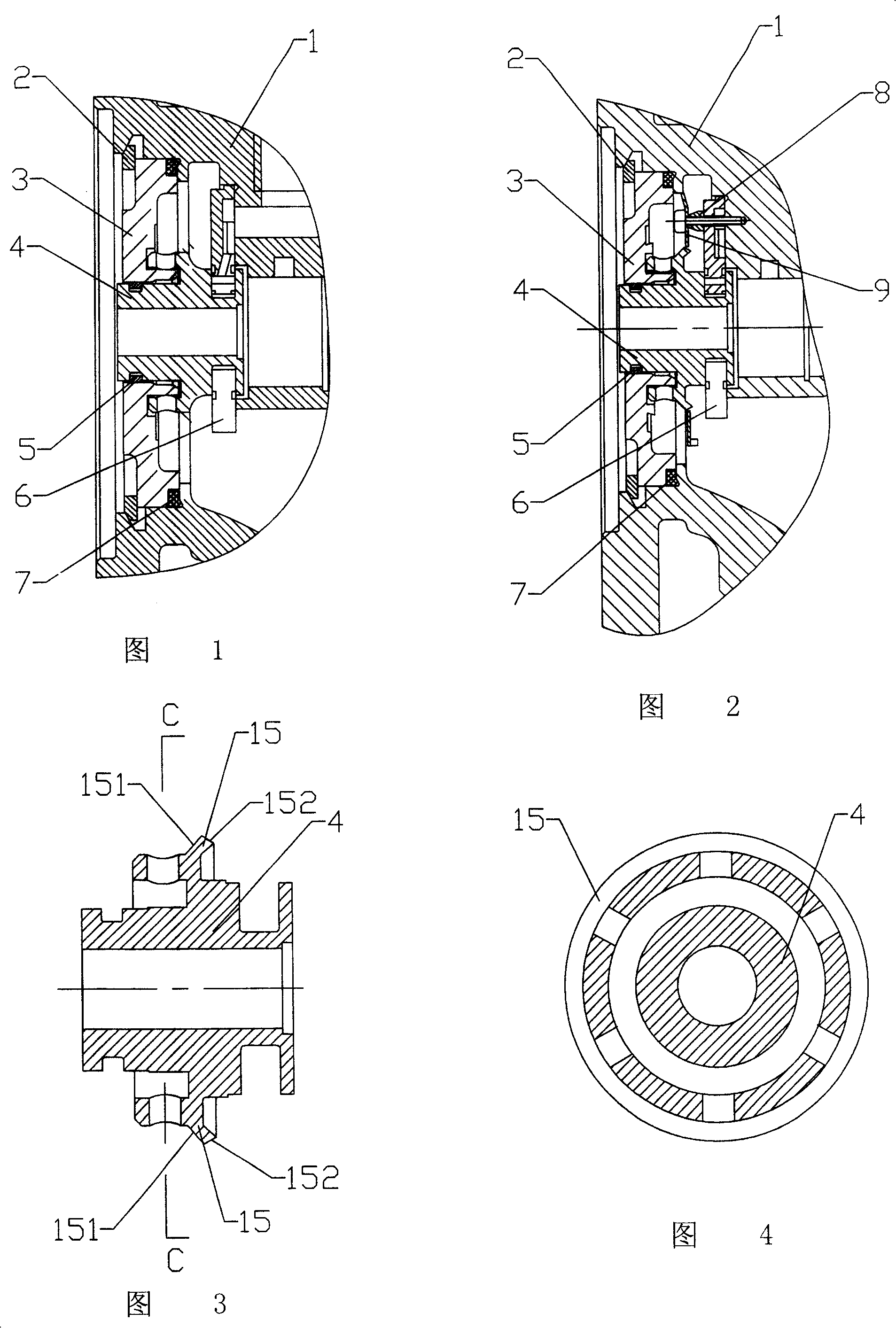 End sealing device for compressor of turbosupercharger
