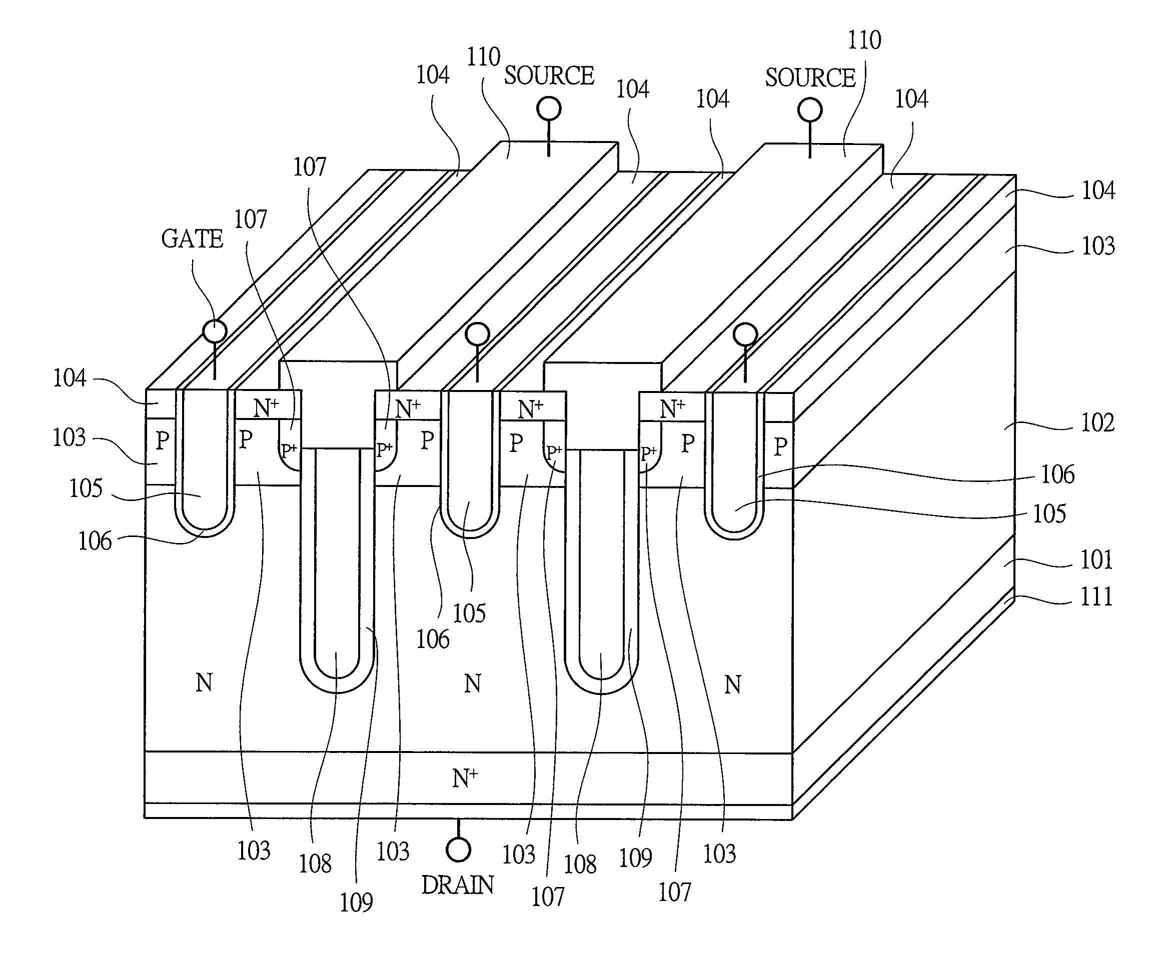 Semiconductor device with vertical trench and lightly doped region