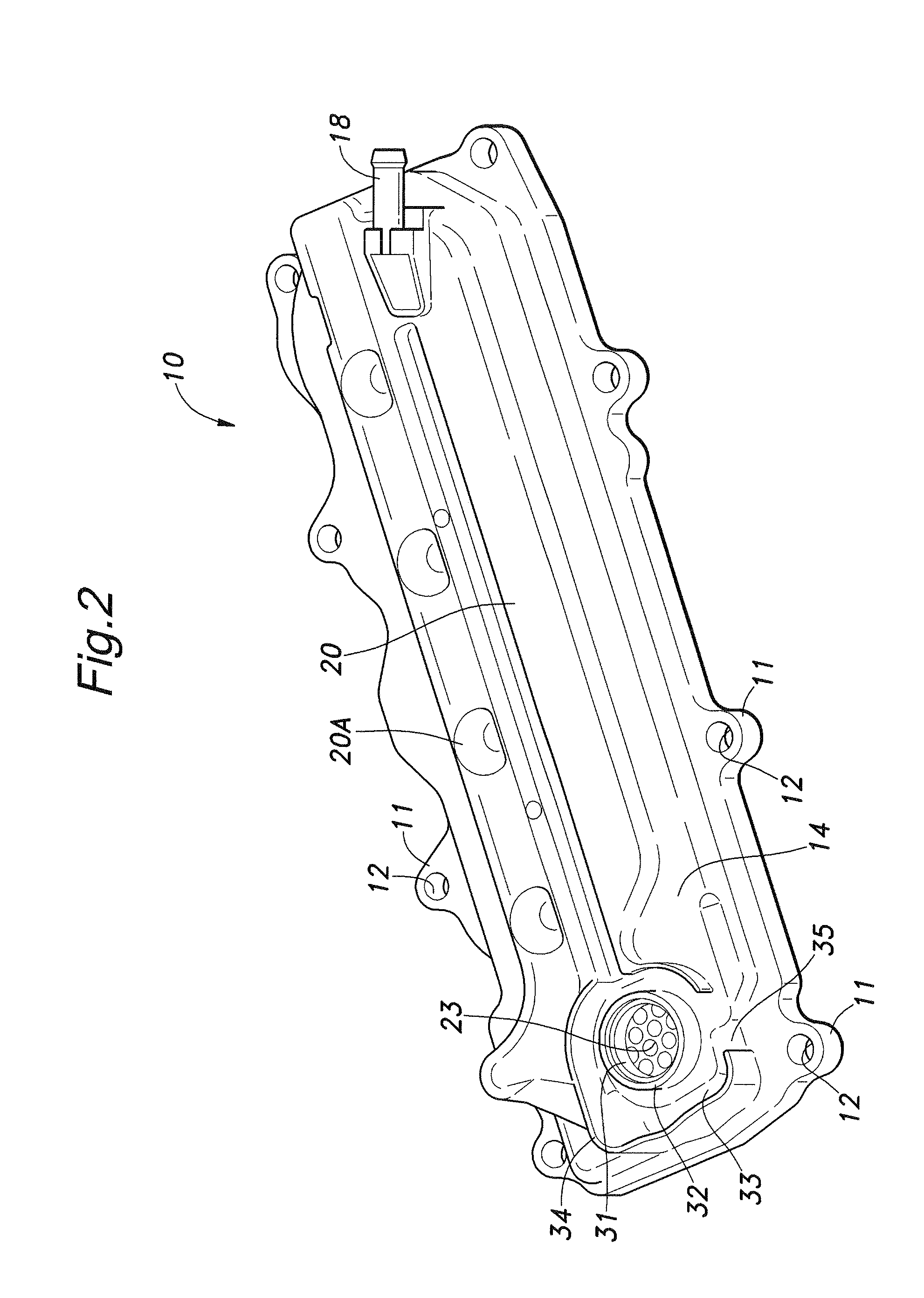Head cover of an internal combustion engine