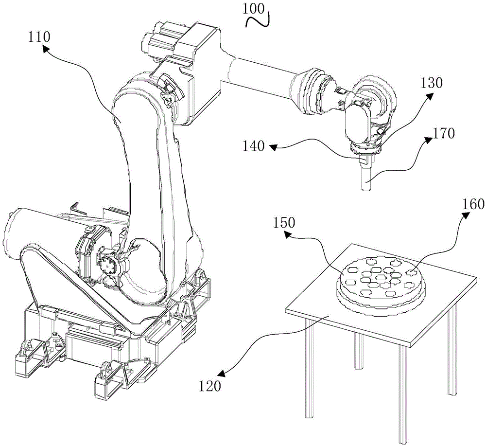 Shaft hole assembly industrial robot system and working method thereof