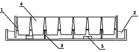 Water tank type seedling breeding box for greenhouse