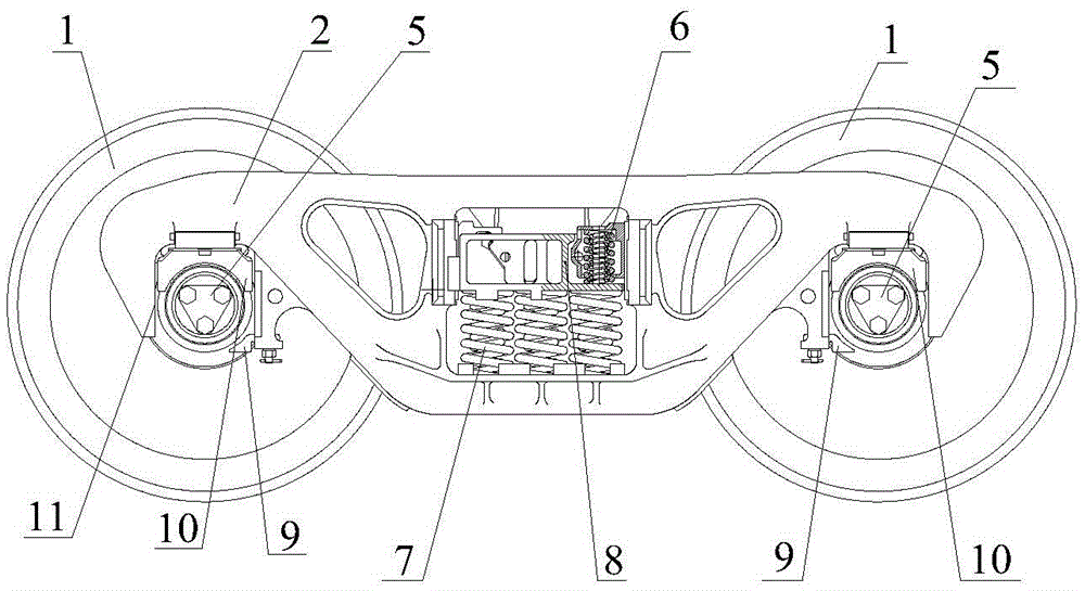 Railway freight car bogie