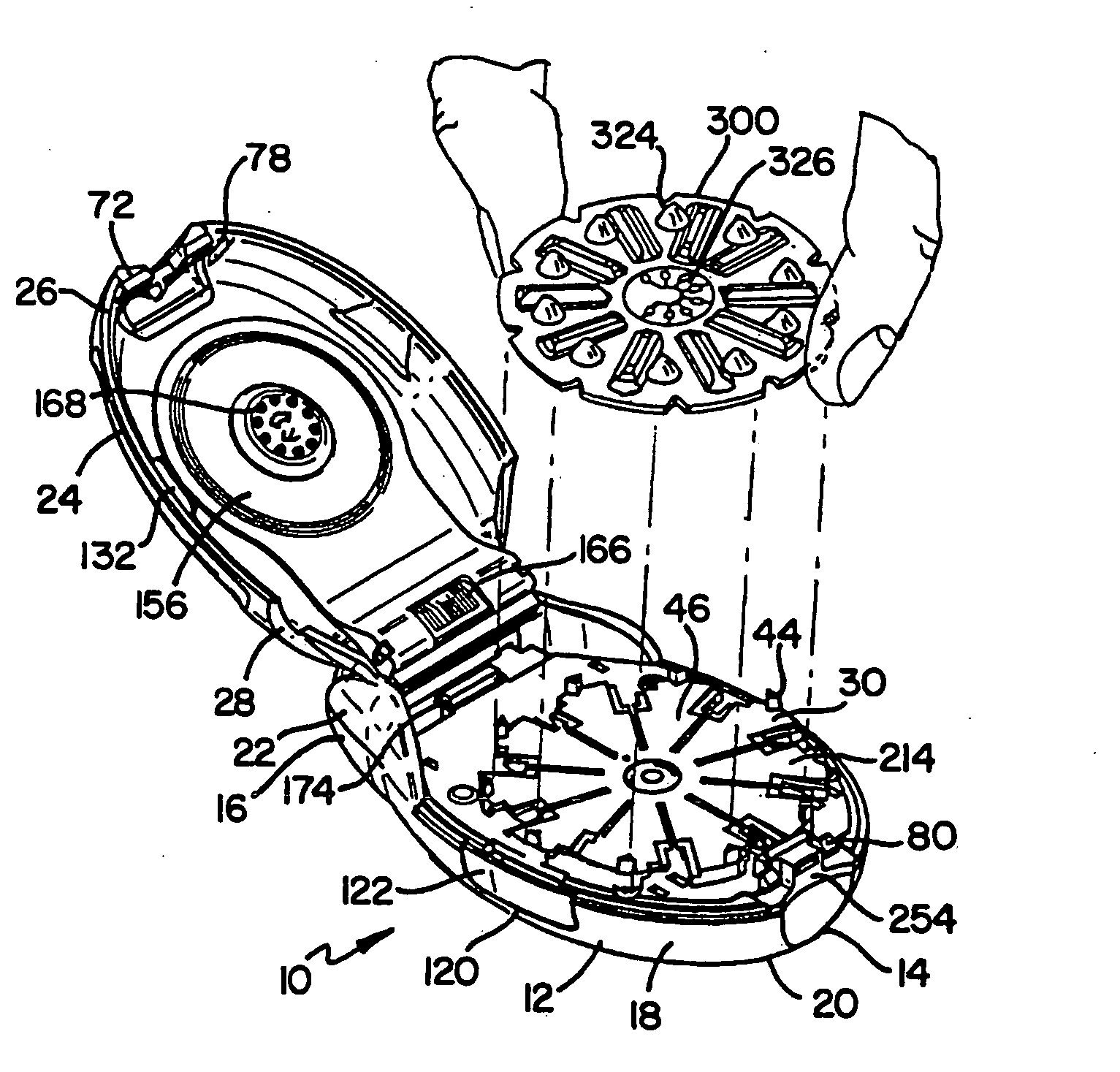 Mechanical mechanism for a sensor-dispensing instrument
