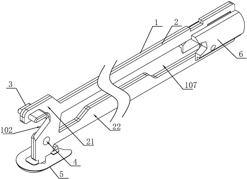 Intracavitary straight-cutting push knife mechanism