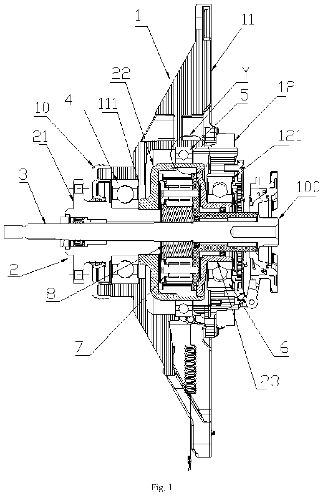 Decelerating clutch of a washing machine, and washing machine