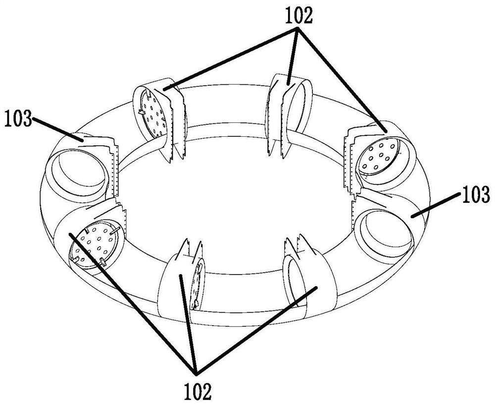 Throwable double-component annular storage tank for spacecraft