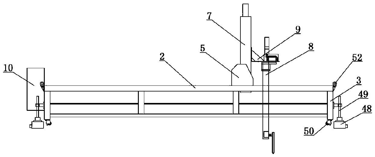 An automatic cutting and welding device for intersecting parts