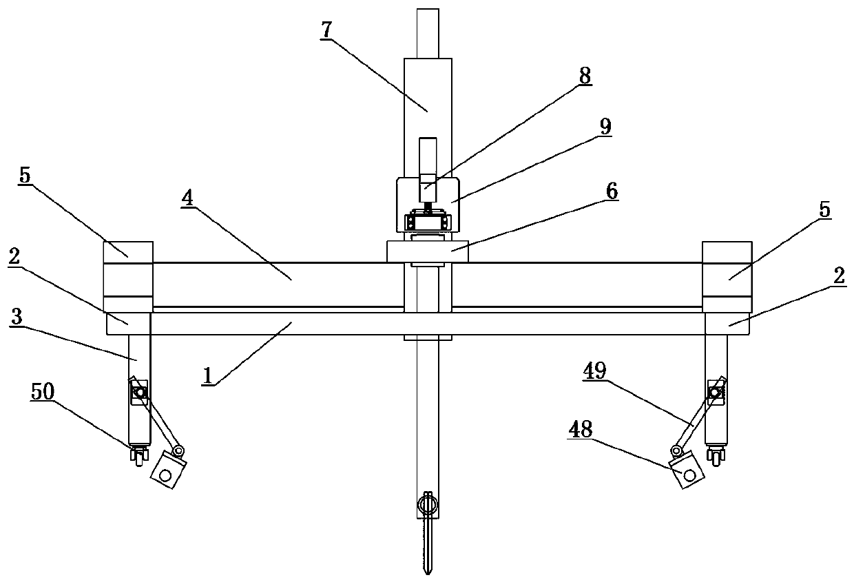 An automatic cutting and welding device for intersecting parts