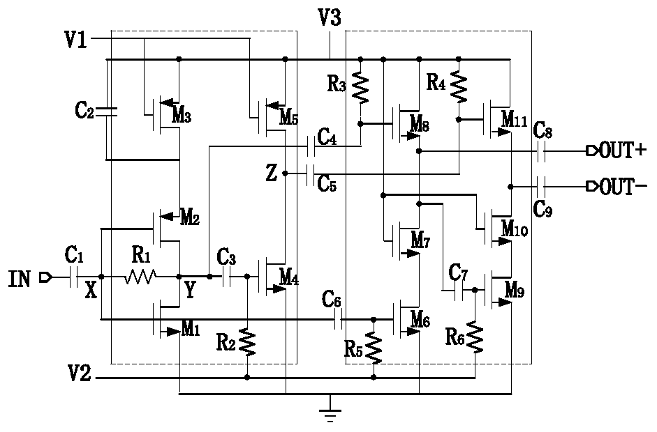 Wideband Single-Ended-to-Differential Low Noise Amplifier