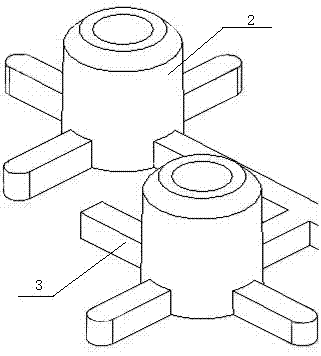 Positioning column structure suitable for injection moulding