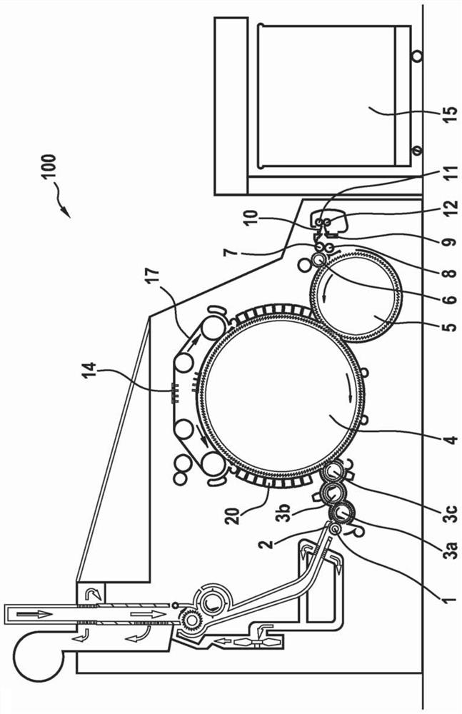 Carder having a device for setting the carding gap between stationary elements and a drum