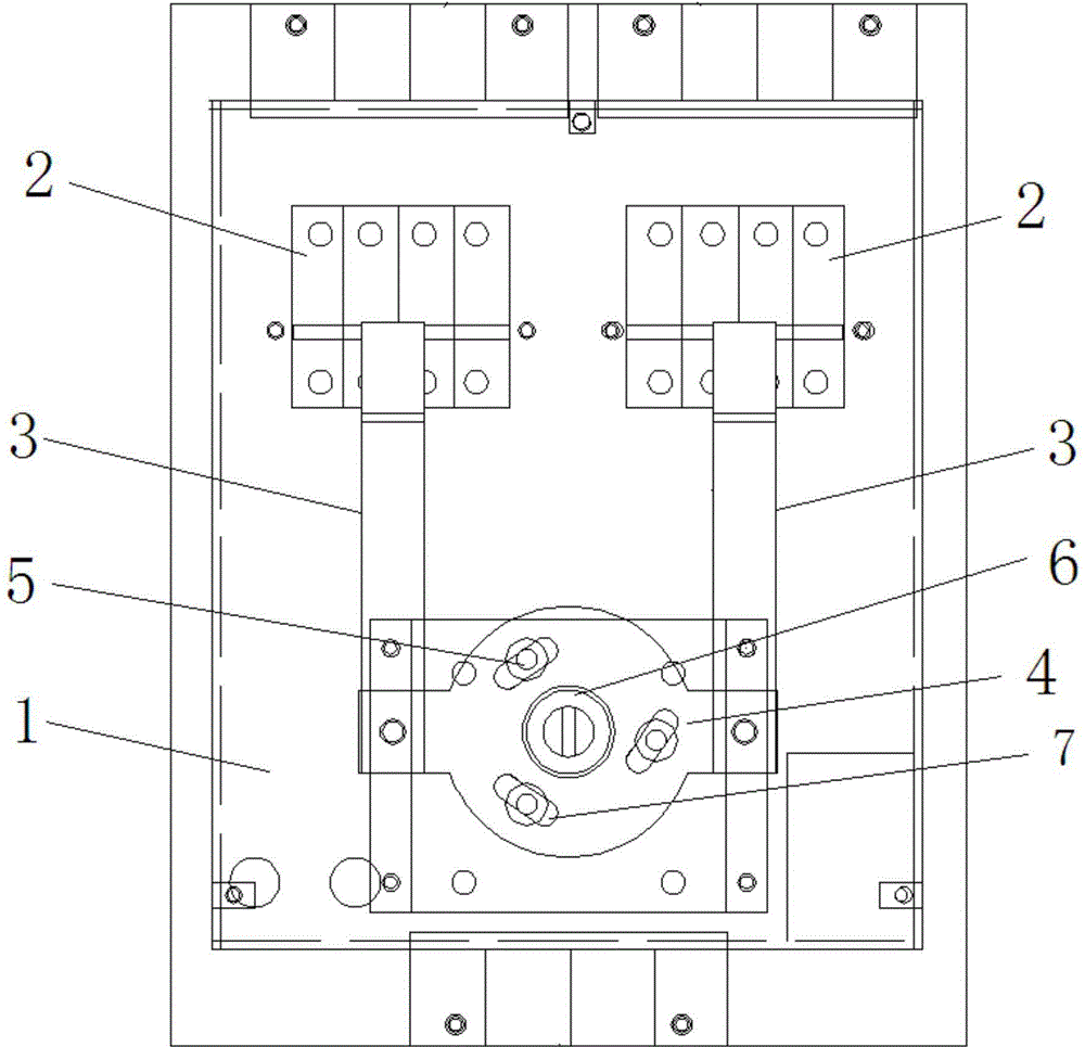 Dual-power supply switch execution mechanism