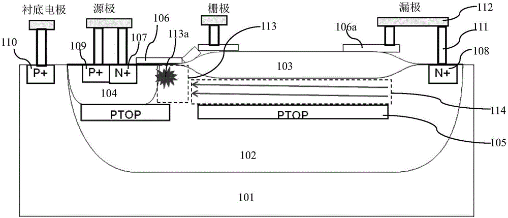 Transverse diffusion field effect transistor and manufacturing method therefor