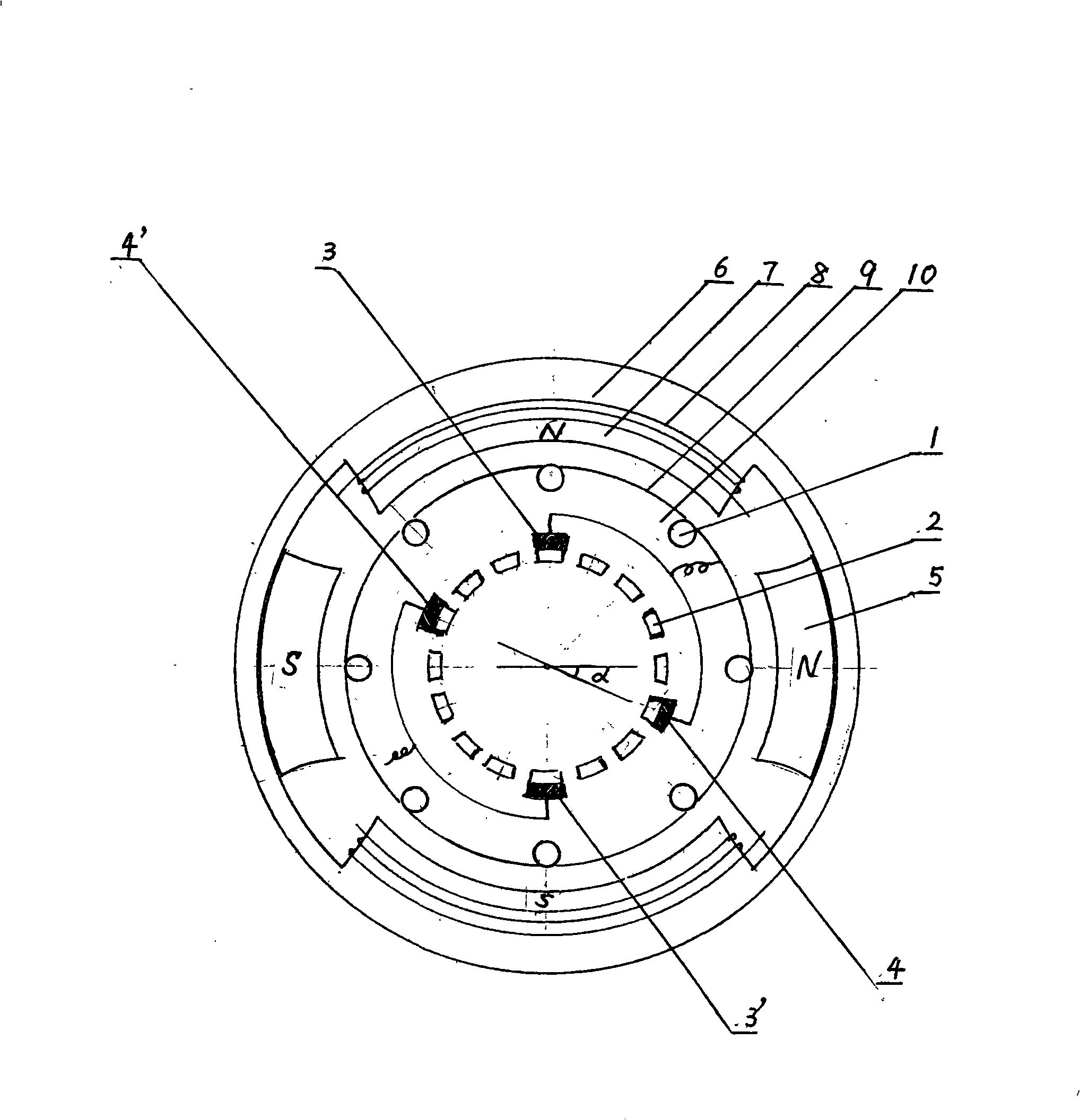 Stator for DC motor