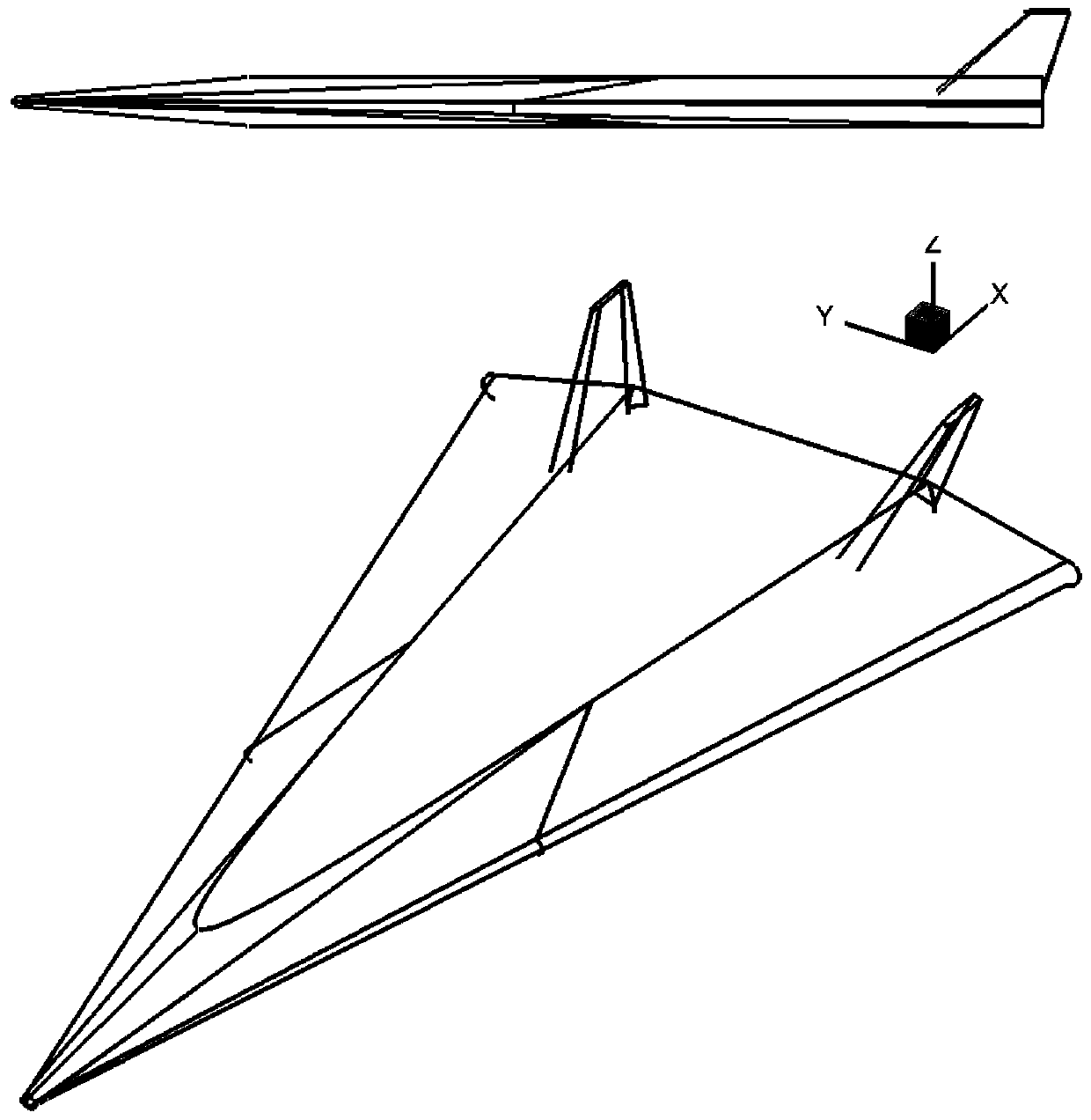 Simplified model design method suitable for mechanism research of complex hypersonic aircraft