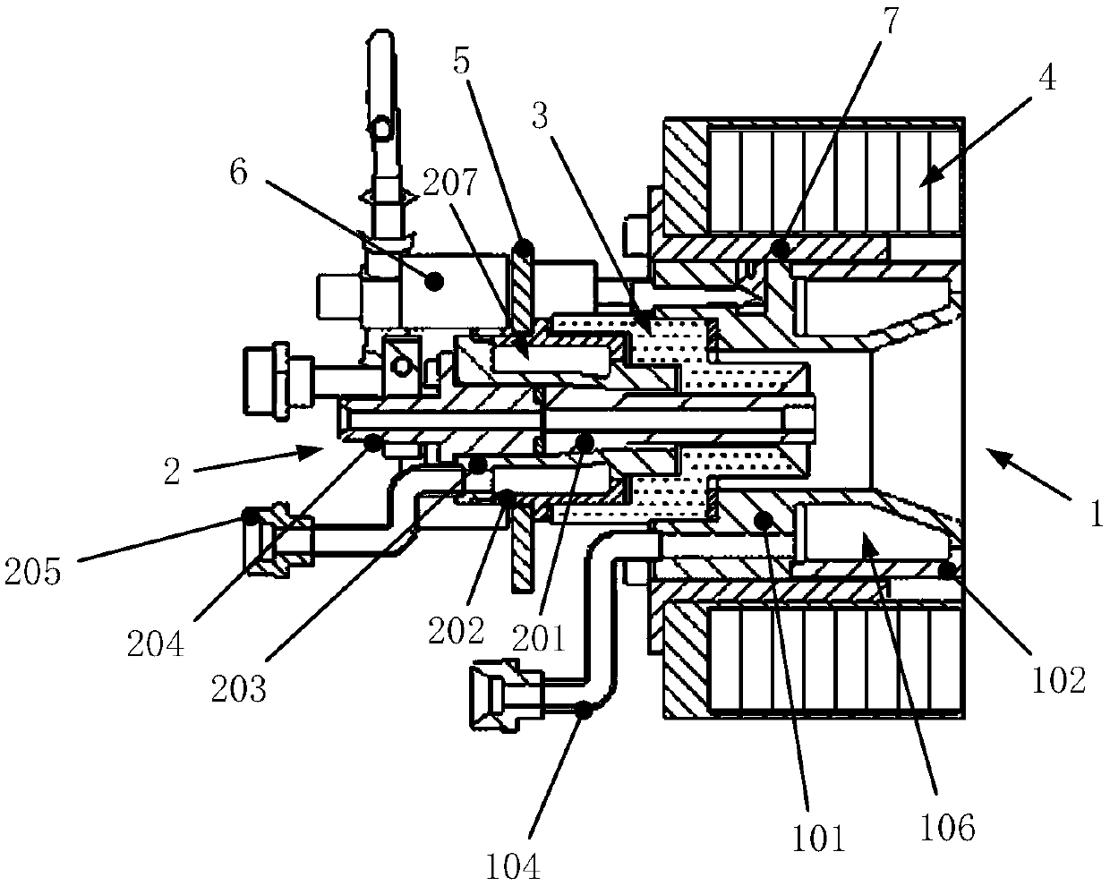 A water-cooled structure additional field magnetic plasma thruster