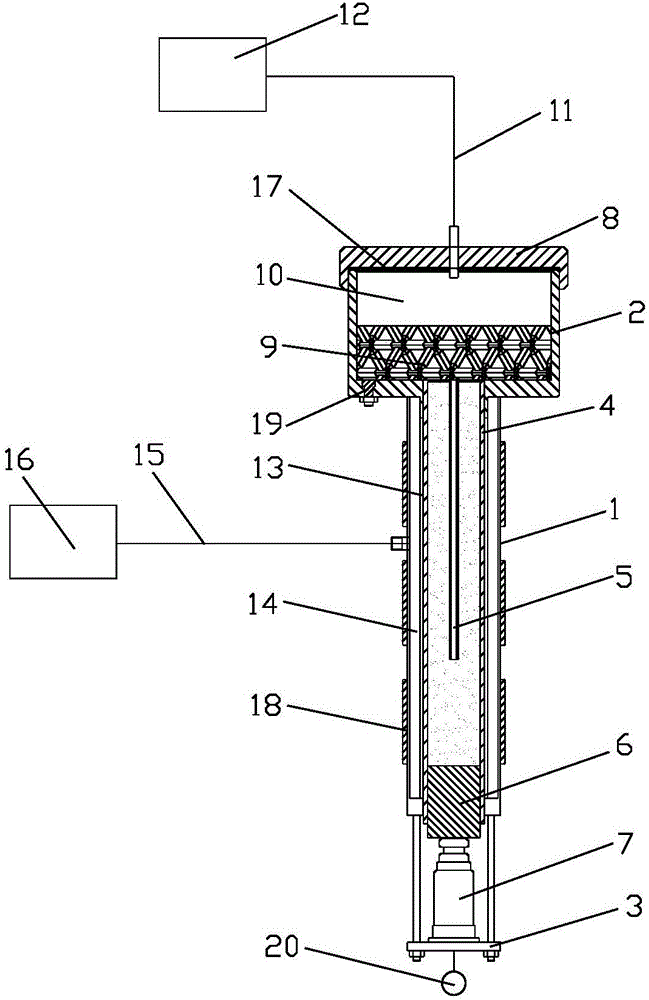 Simulation experiment device for measuring stratum invasion depth of channeling sealing agent and measurement method of simulation experiment device
