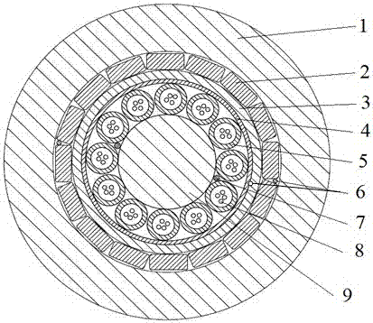 Self-supporting rat-proof optical fiber cable and its manufacturing method