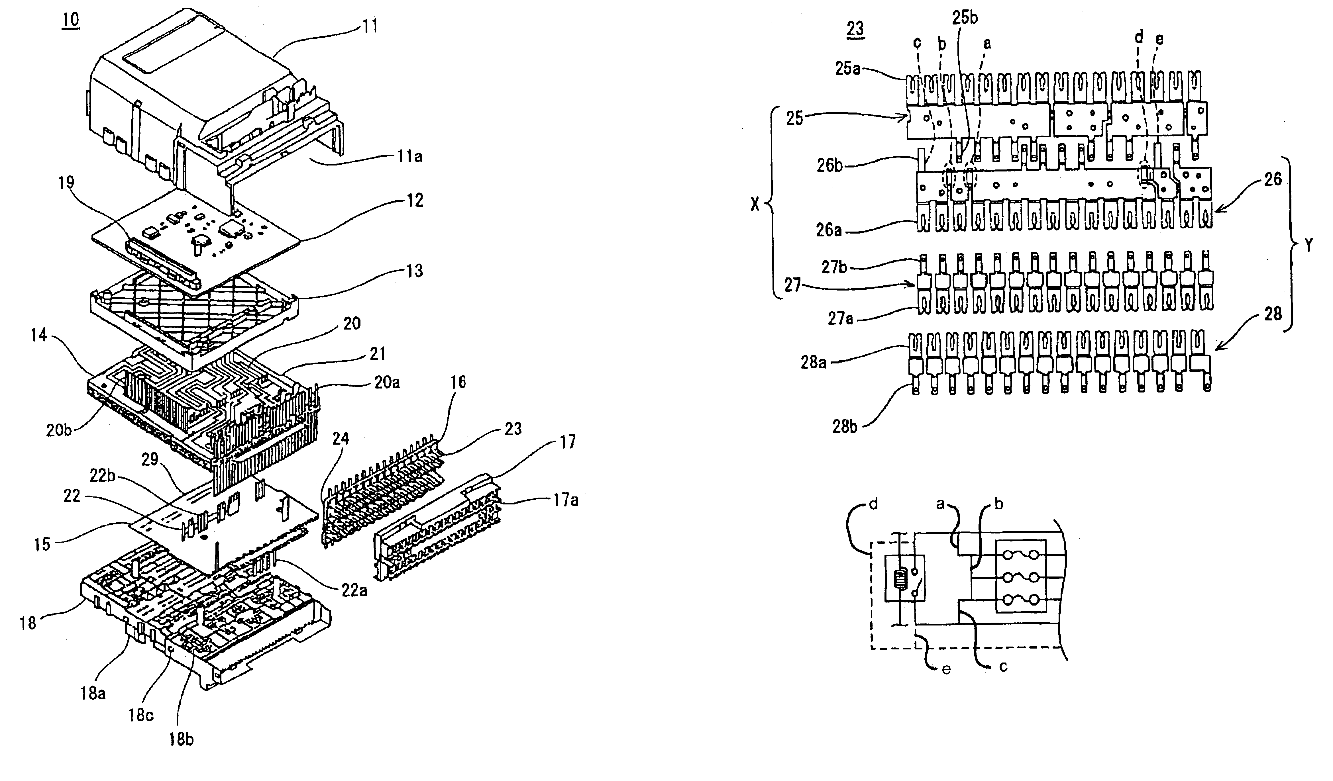 Electrical junction box with connector and fuse modules