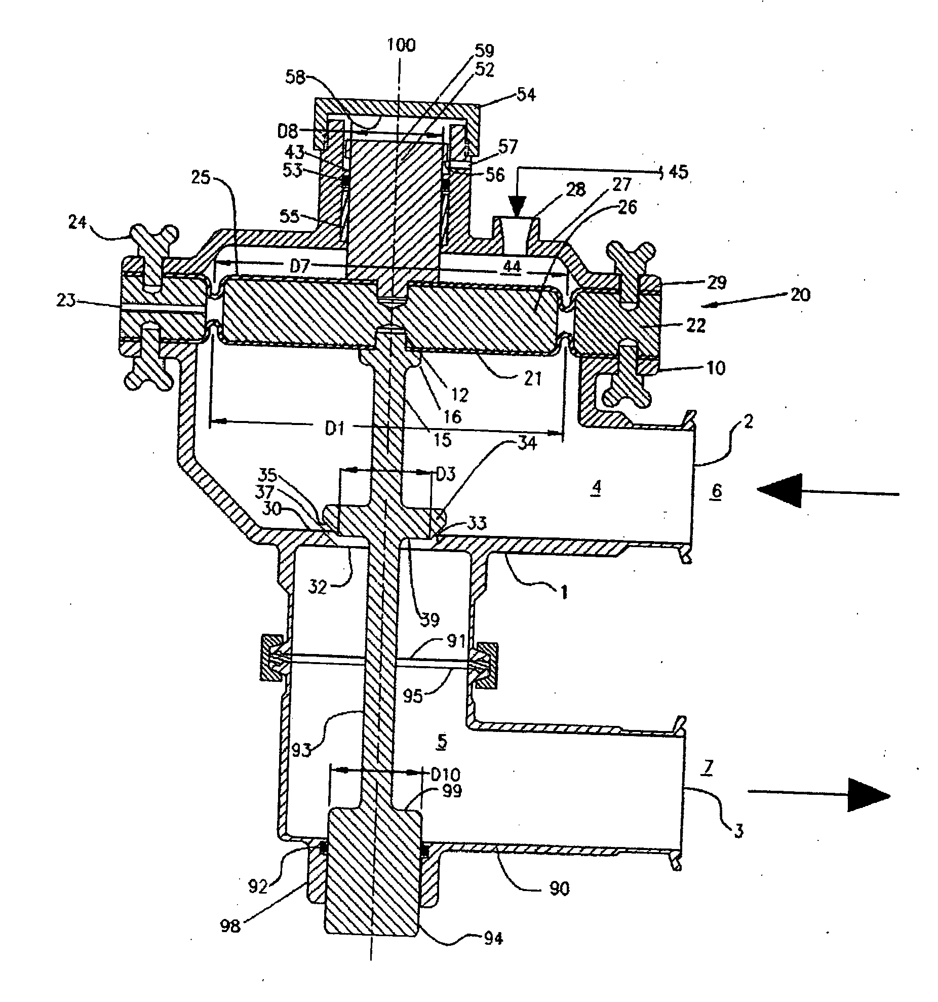 Sanitary liquid pressure regulator