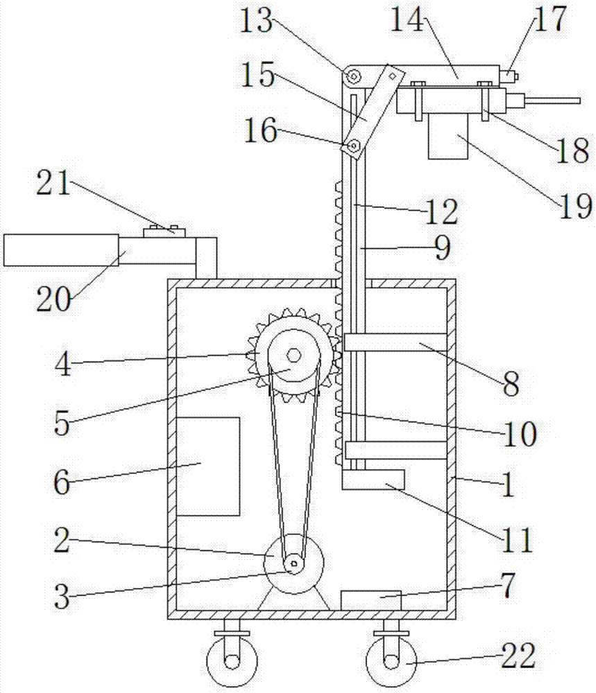 High-elevation drilling device for decorative engineering