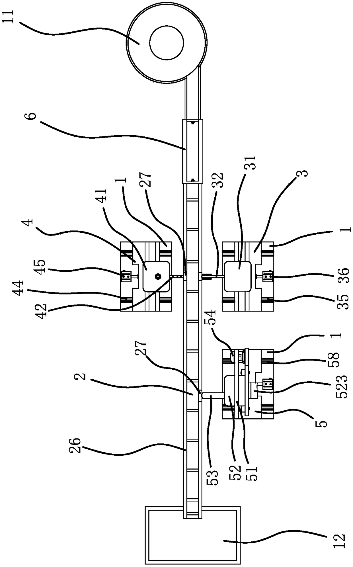 Inner hole oiling mechanism of idler wheel inner hole oiling machine