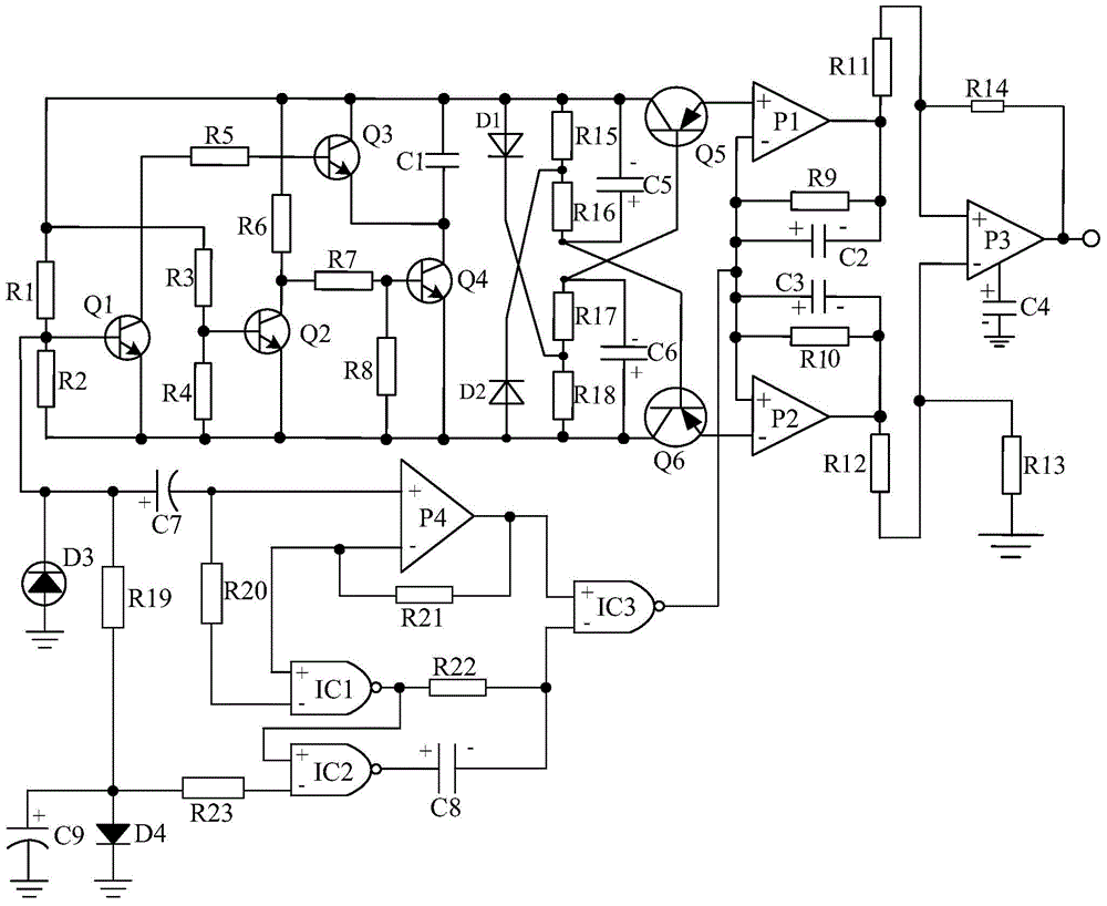 Excitation type drain electrode driving system for blue light LED lamp