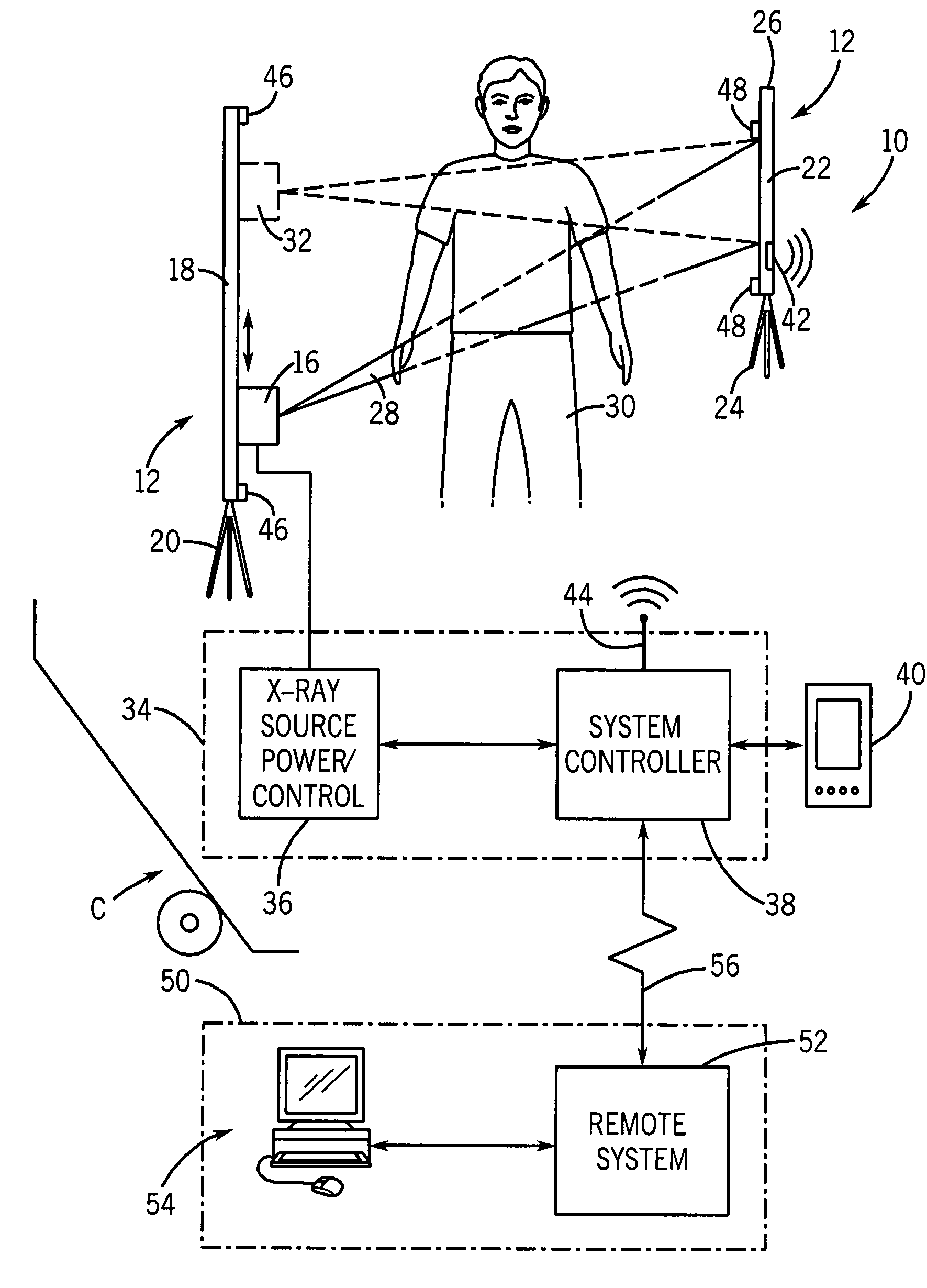 Portable digital tomosynthesis imaging system and method