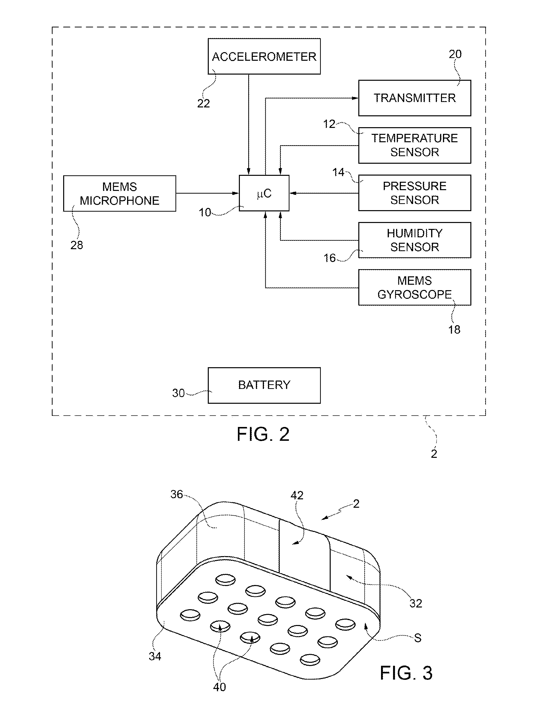 Mobile device for an electronic stethoscope including an electronic microphone and a unit for detecting the position of the mobile device