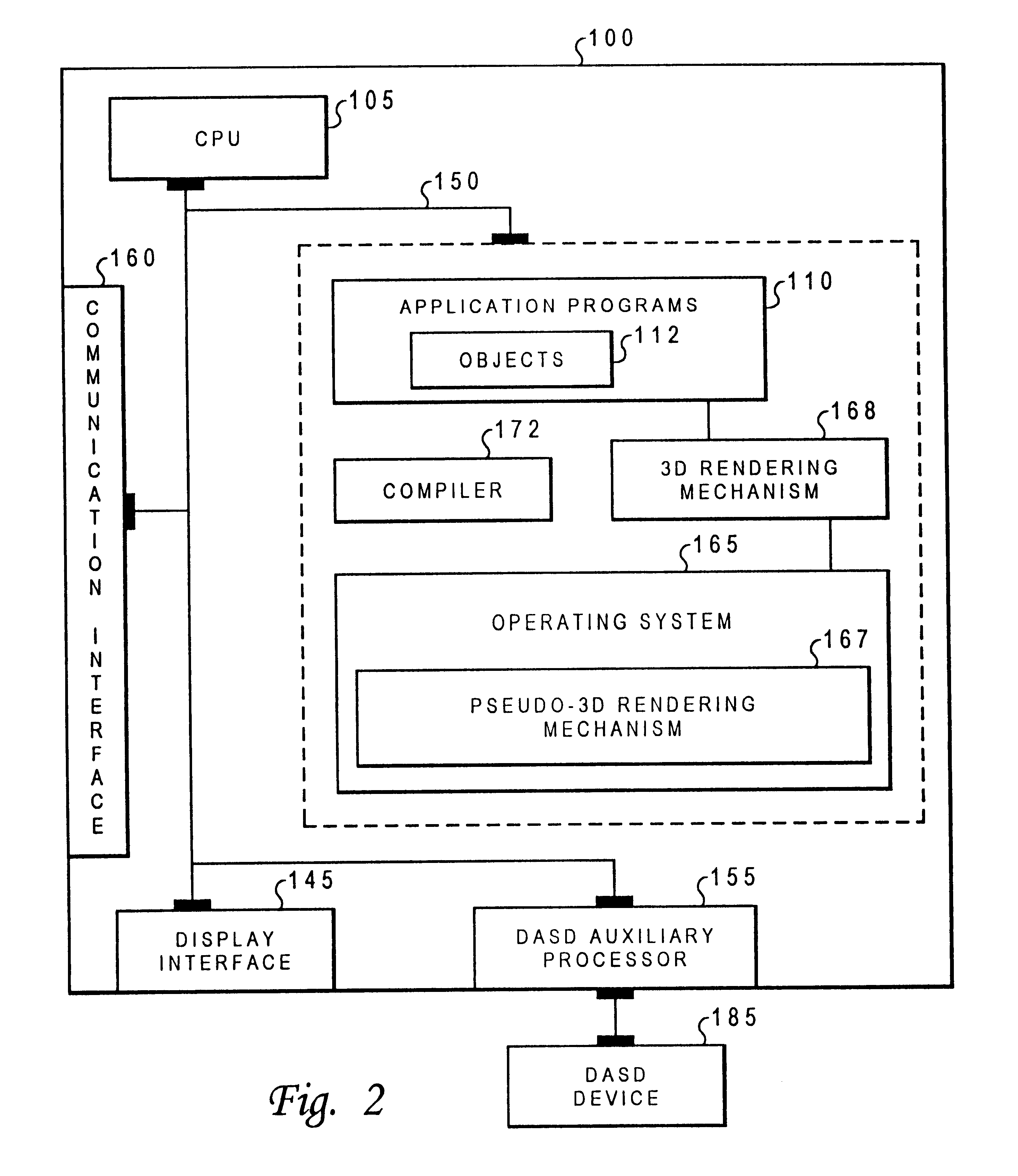 Method and apparatus for providing pseudo-3D rendering for virtual reality computer user interfaces