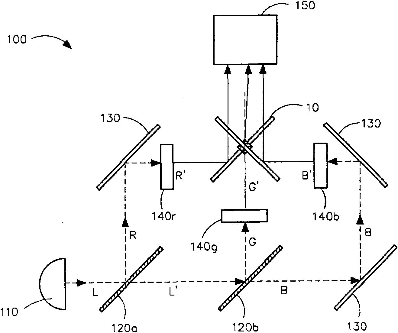 Projector and light converging module thereof