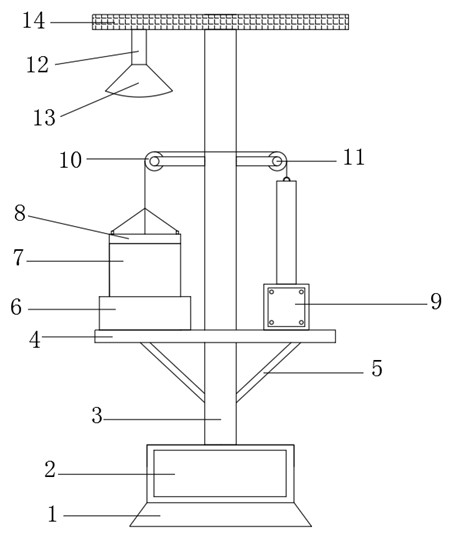 Device and method for removing scarab used in pear garden after killing