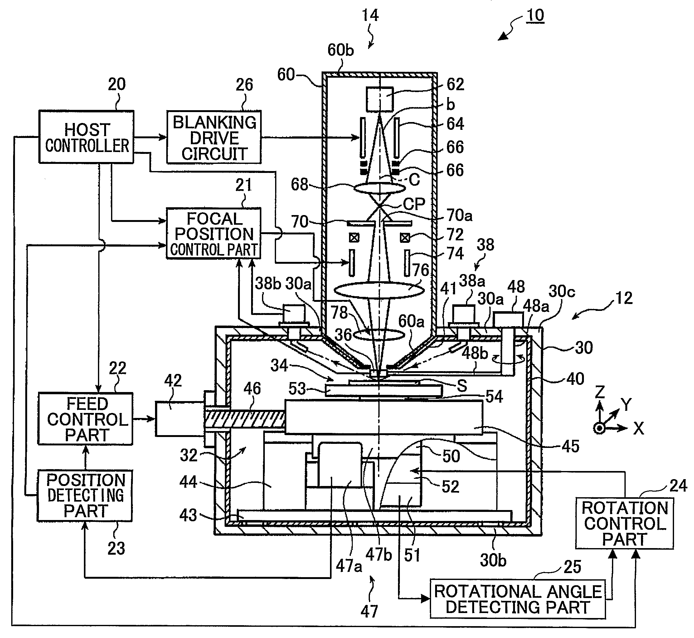 Electron beam recording apparatus