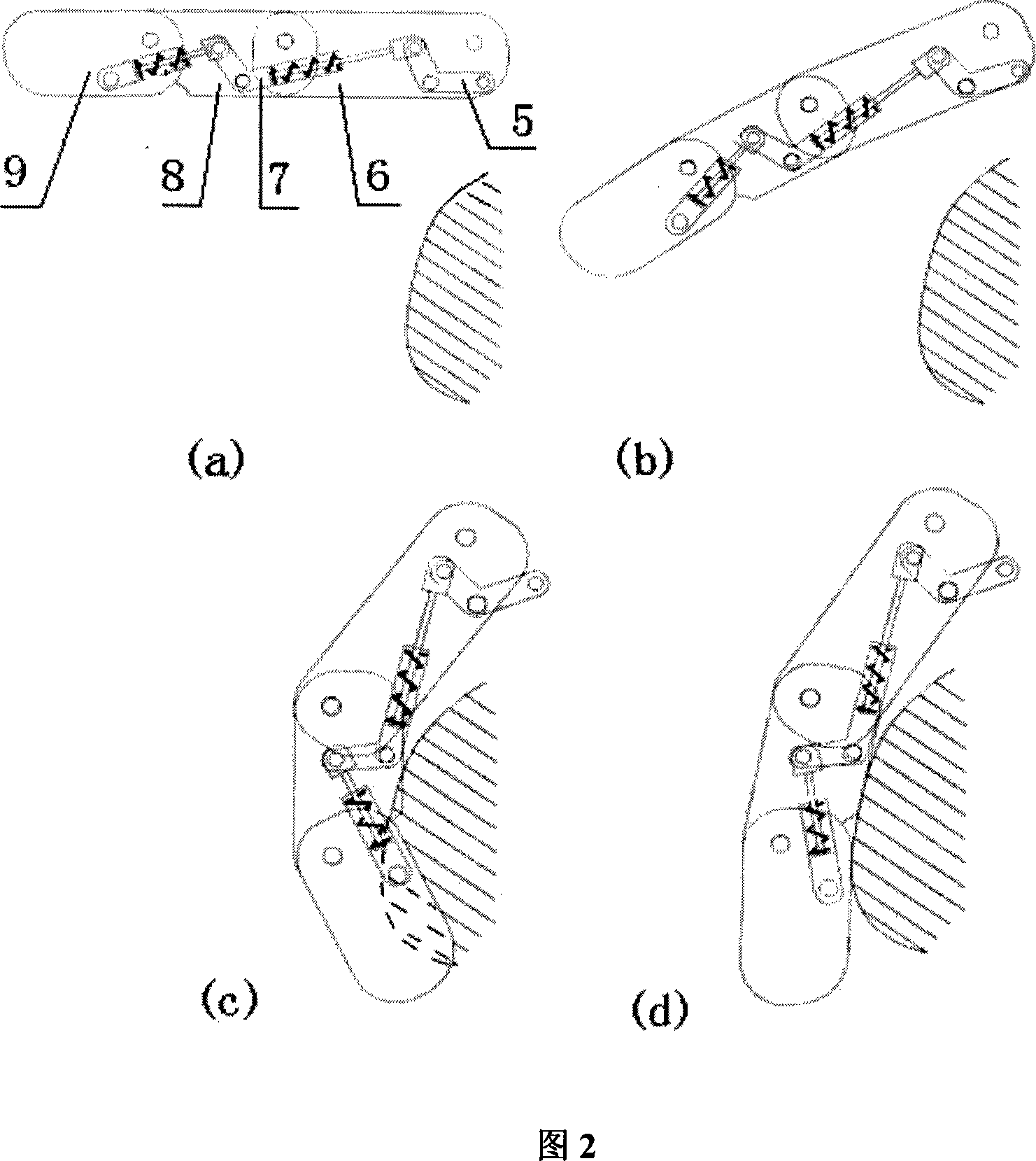 Simulative mechanical hand with under-driven adaptive mechanism