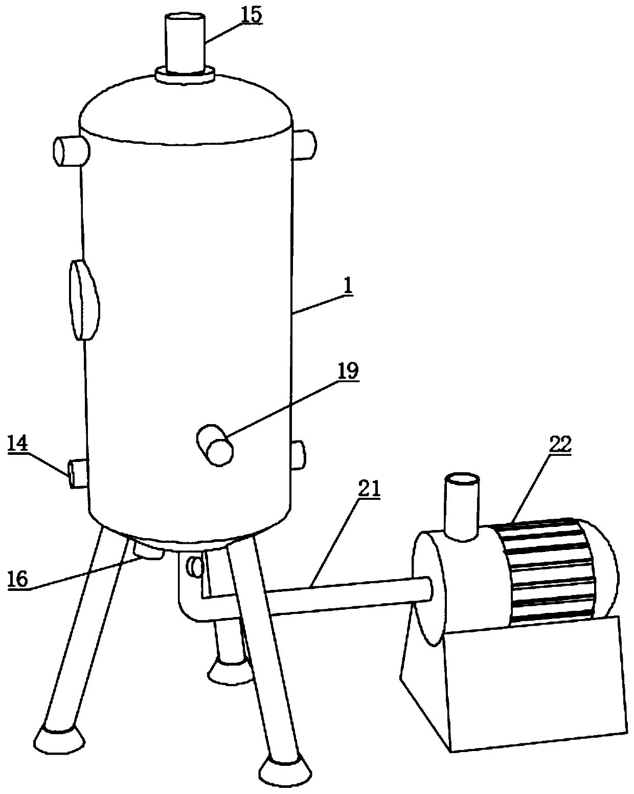 Double-effect combined inverted-cone-shaped graphite falling film evaporator