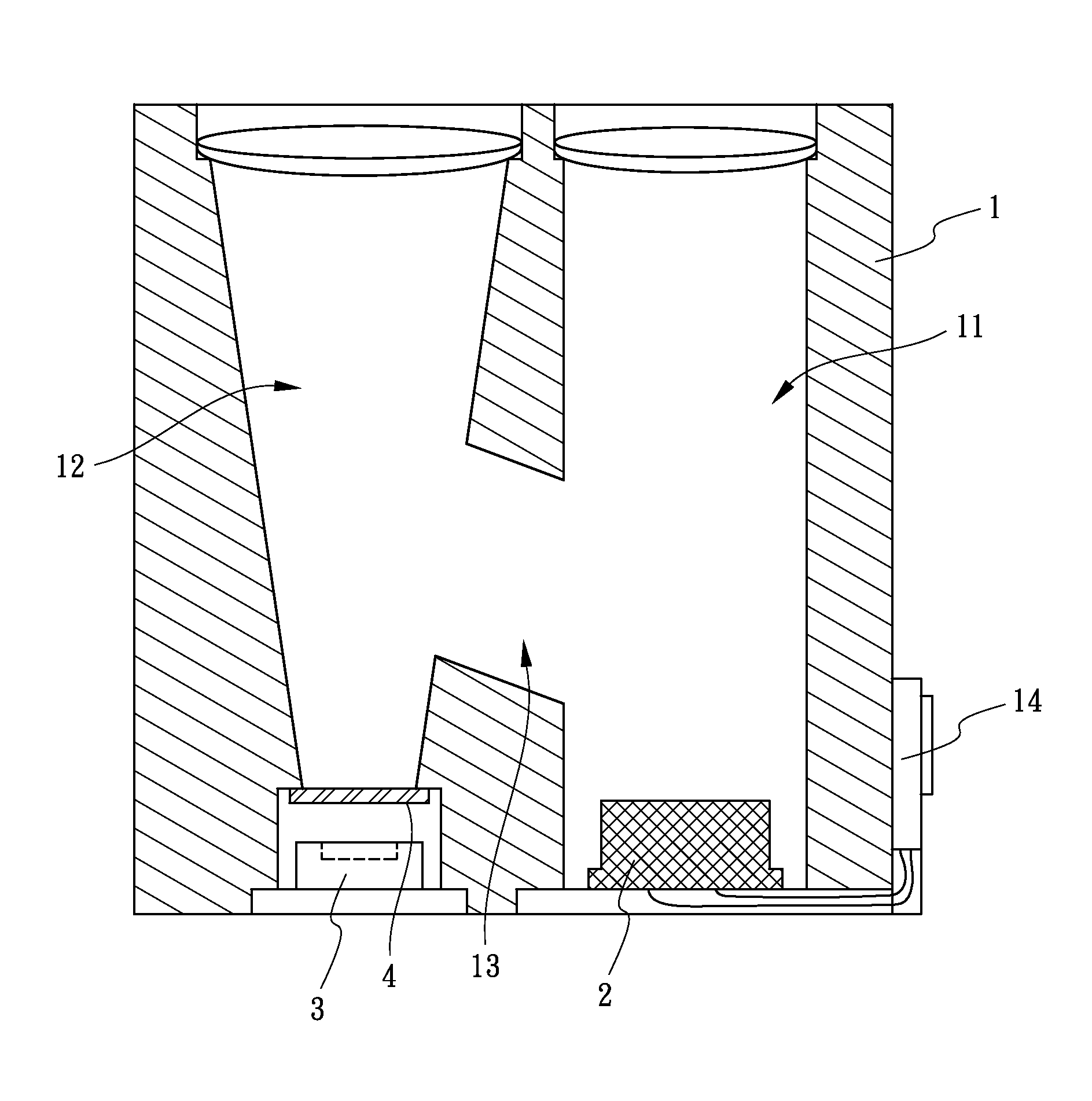 Structure of an optical path for laser range finding