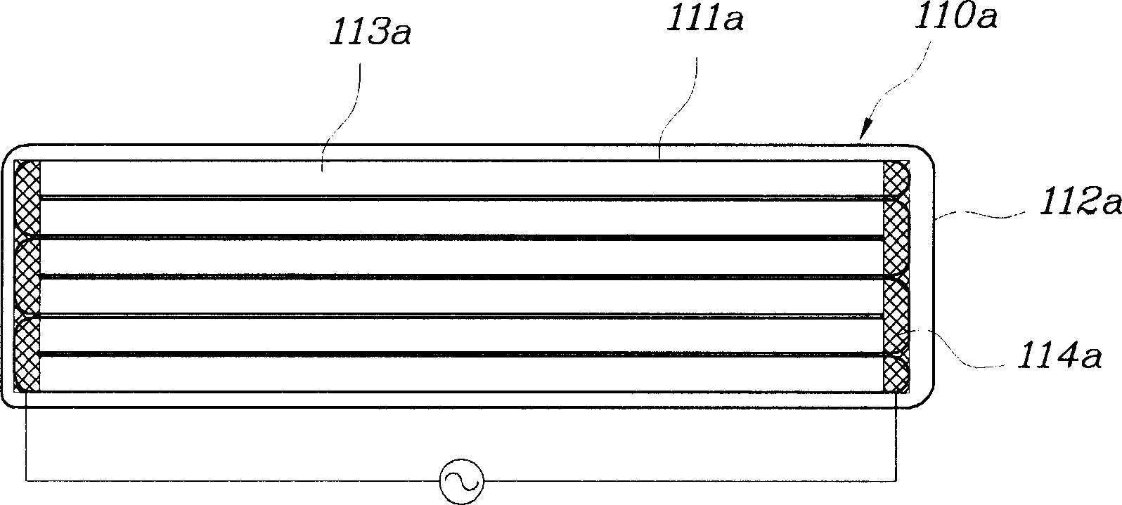 Flat fluorescent lamp for display devices