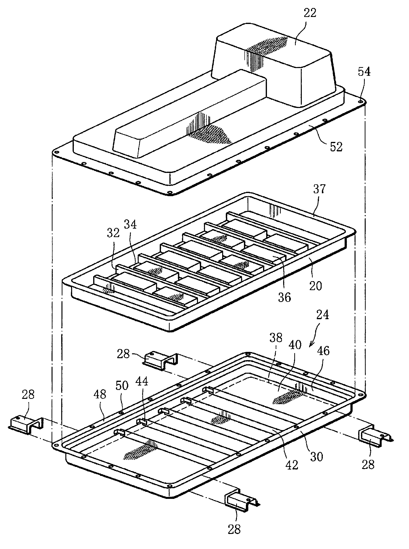 Battery case for vehicle