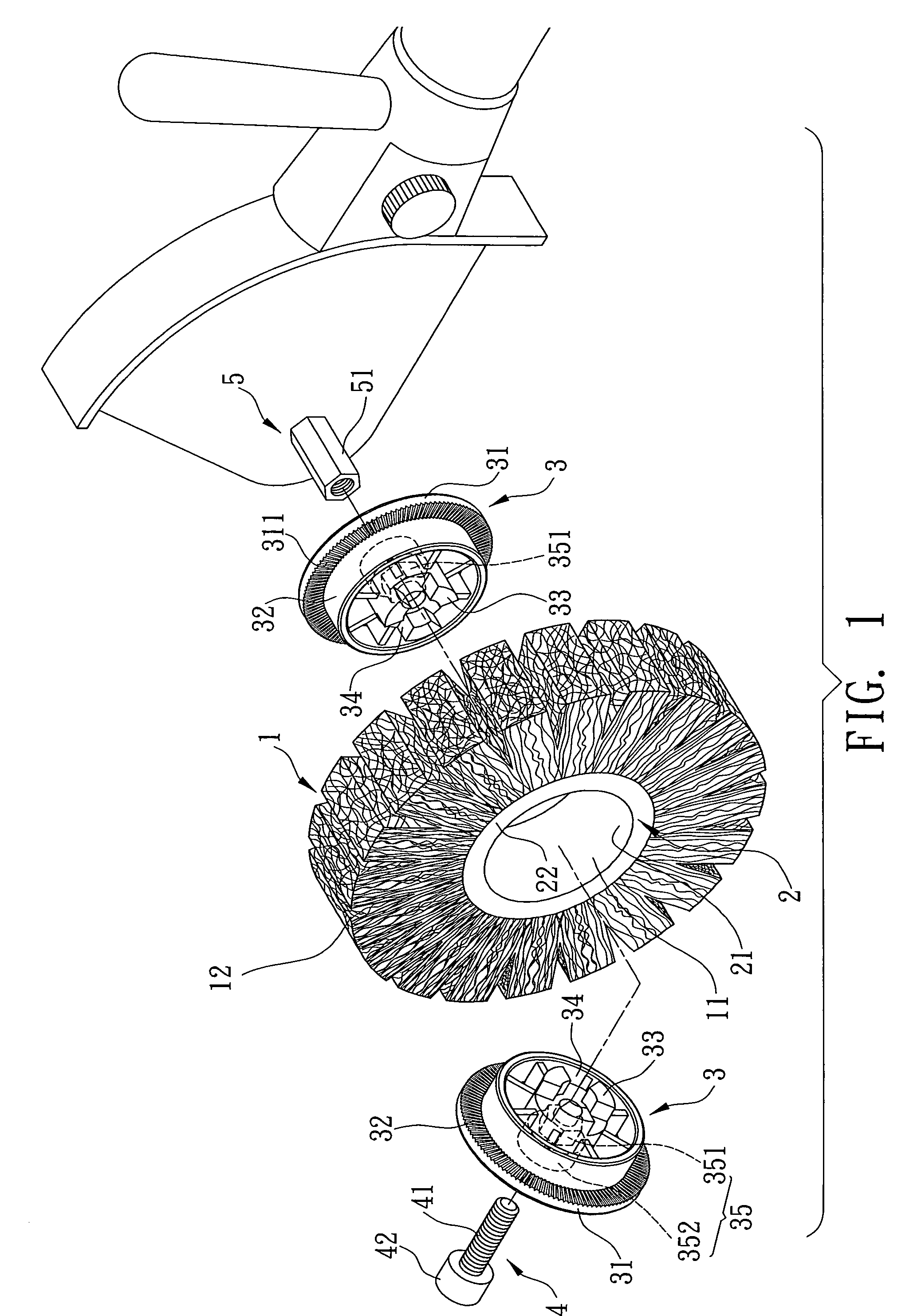 Abrasive wheel with improved composing structure