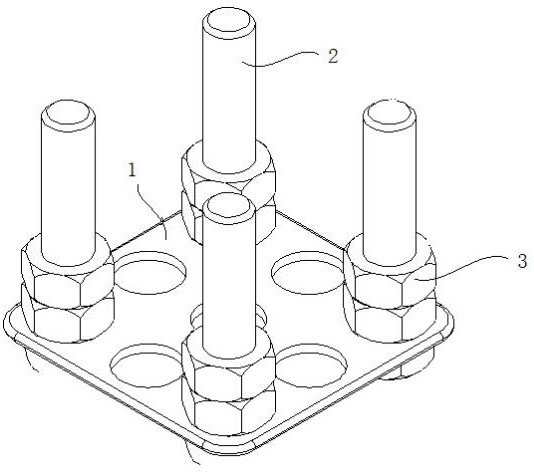 A steel-plastic bracket for a water platform