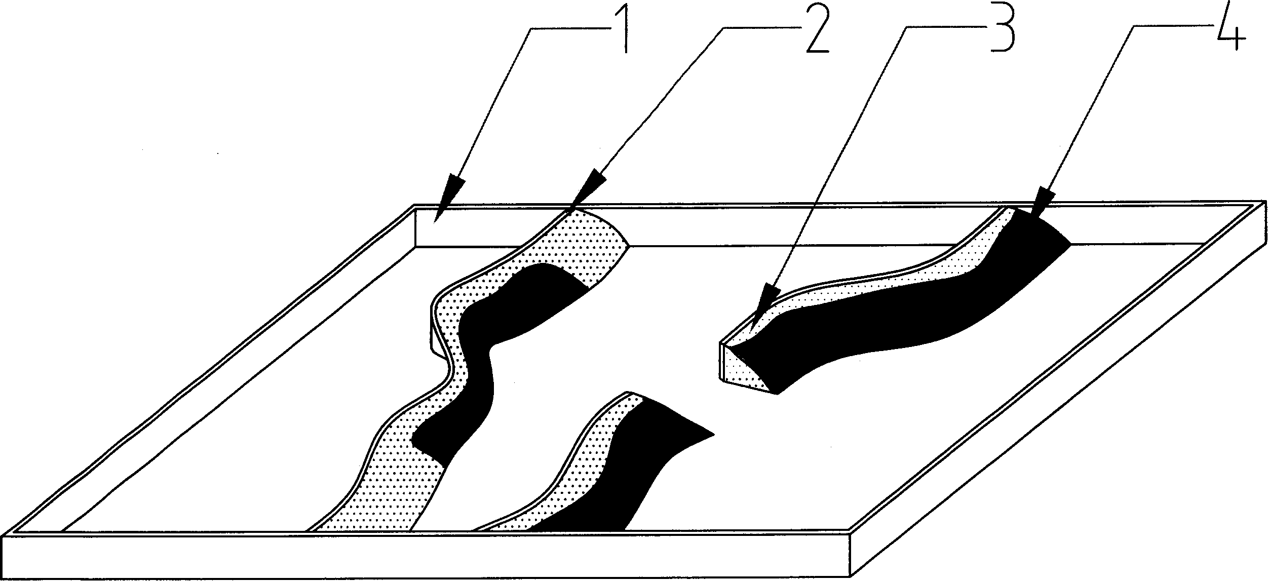 Natural stone texture imitating ceramic tile and manufacturing method thereof