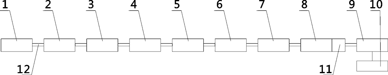 Equipment for continuously producing regenerated solid wood plain panels