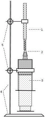 A cement chemical shrinkage testing device and testing method