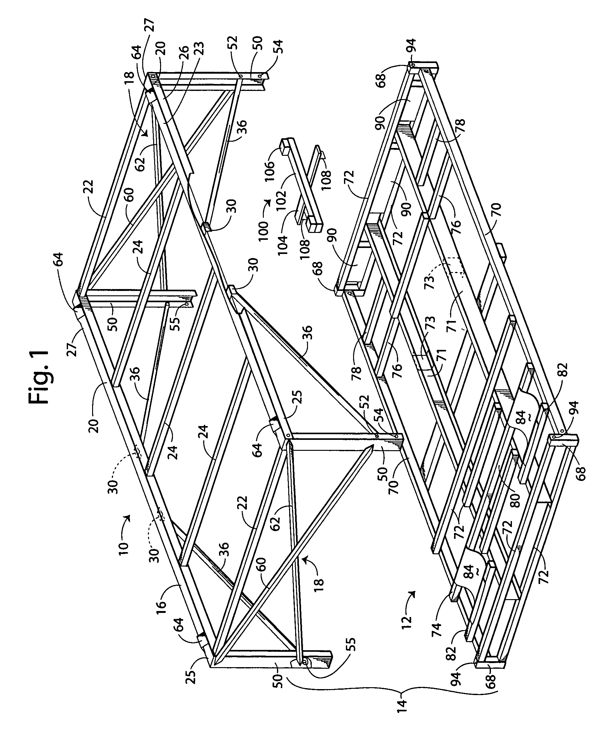 Top and foldable end frame assembly for pallet container