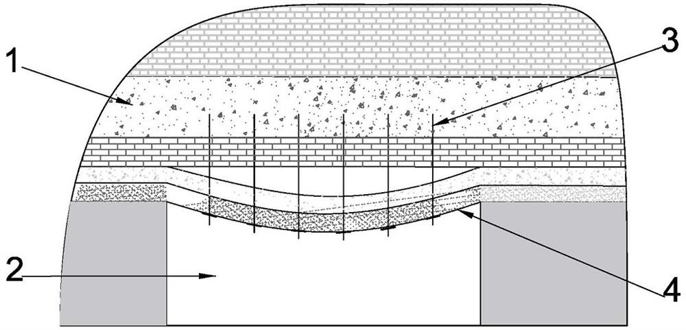 The construction method of reinforcing the roadway roof with embedded frp bars