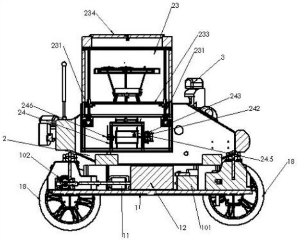 High-maneuverability mooring type high-rise fire rescue robot in complex environment