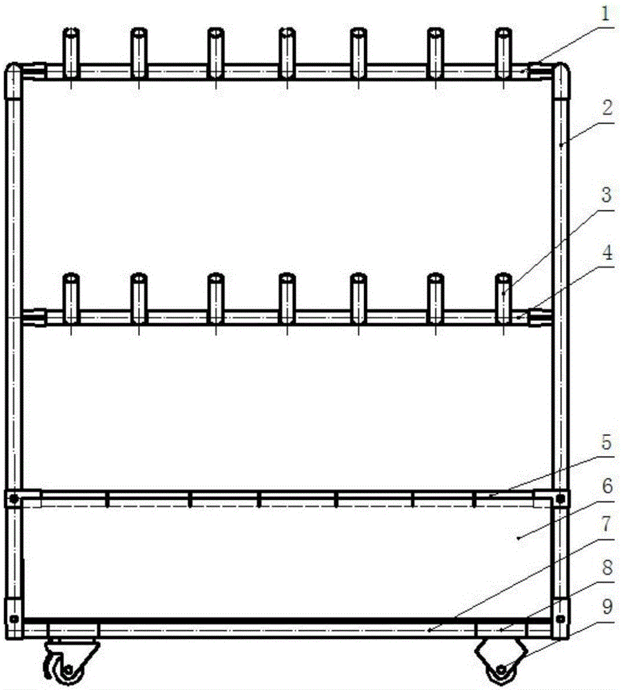 Snap line containing and transferring vehicle