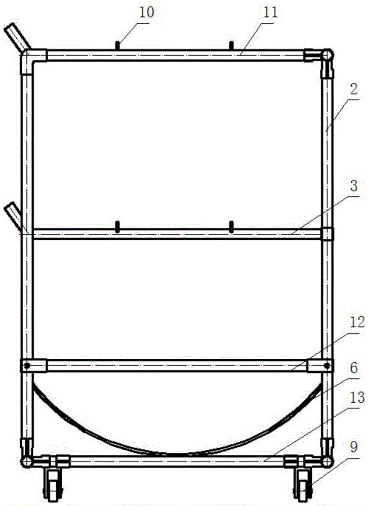 Snap line containing and transferring vehicle