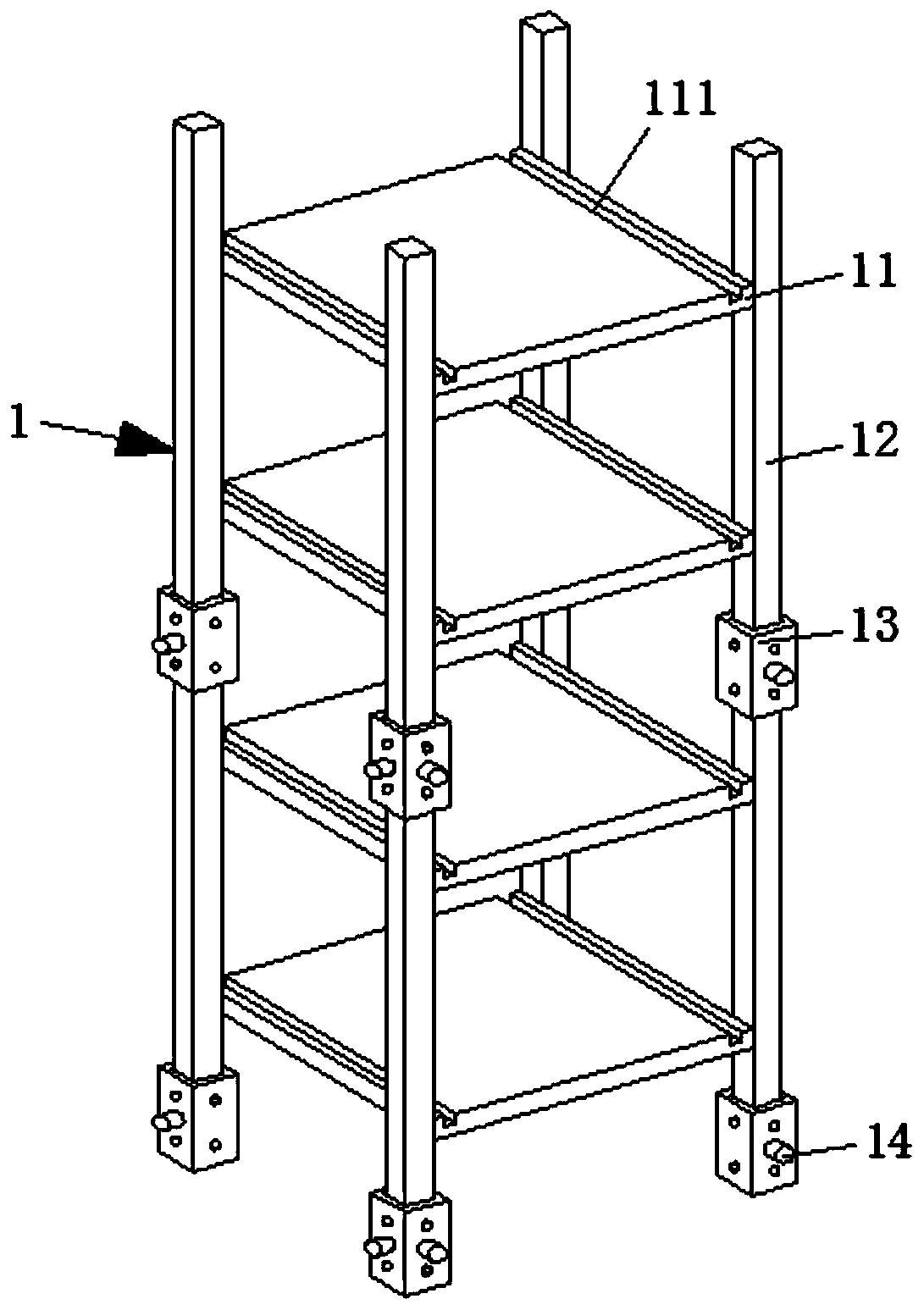 Combined three-dimensional shelf and automatic loading and unloading mechanism thereof
