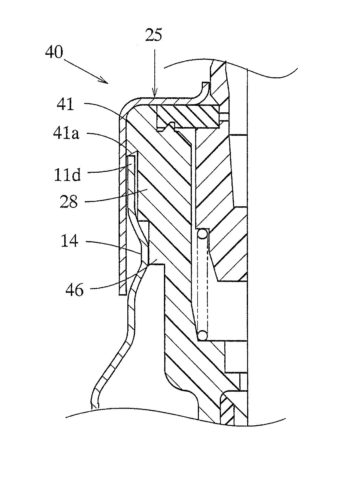 Sealing structure for aerosol container, aerosol container and aerosol container manufacturing method